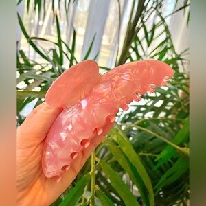 Light Pink mermaid style large Hair Claw Clip